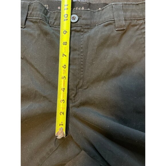 Lee Comfort Waistband Black Stretch Flat Front Pants Sz 14 - Picture 11 of 13